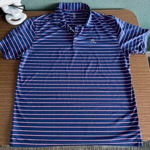 Rhoback “Old Glory” Navy and Red/White Striped Polo Shirt
